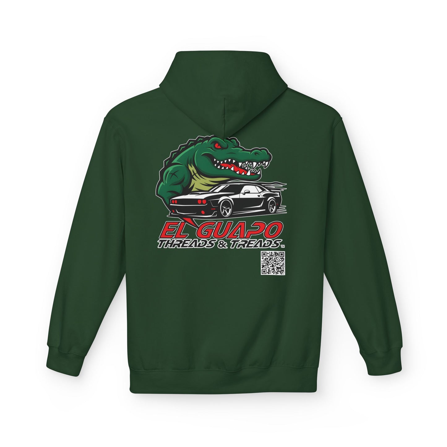 Graphic Hoodie with Car Design Unisex Fleece Sweatshirt