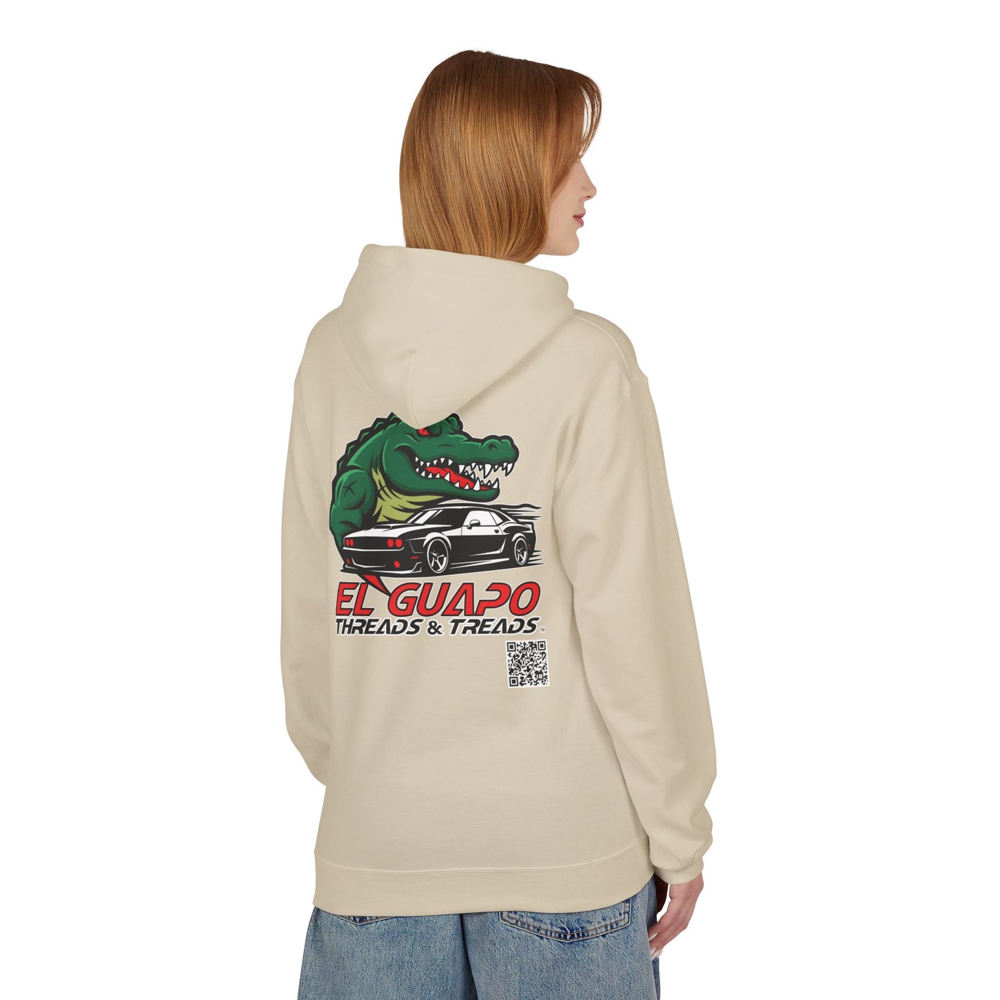 Graphic Hoodie with Car Design Unisex Fleece Sweatshirt