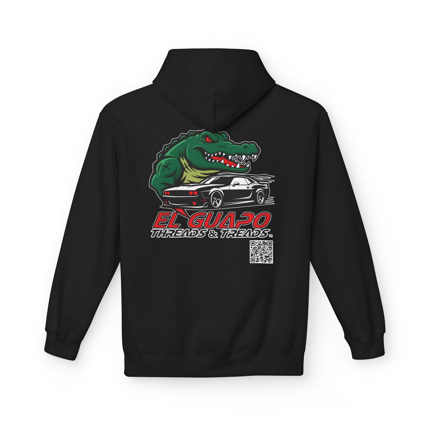 Graphic Hoodie with Car Design Unisex Fleece Sweatshirt