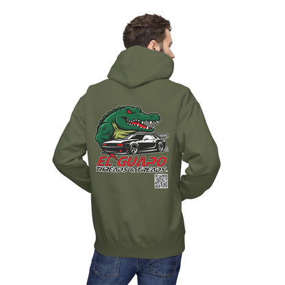 Graphic Hoodie with Car Design Unisex Fleece Sweatshirt