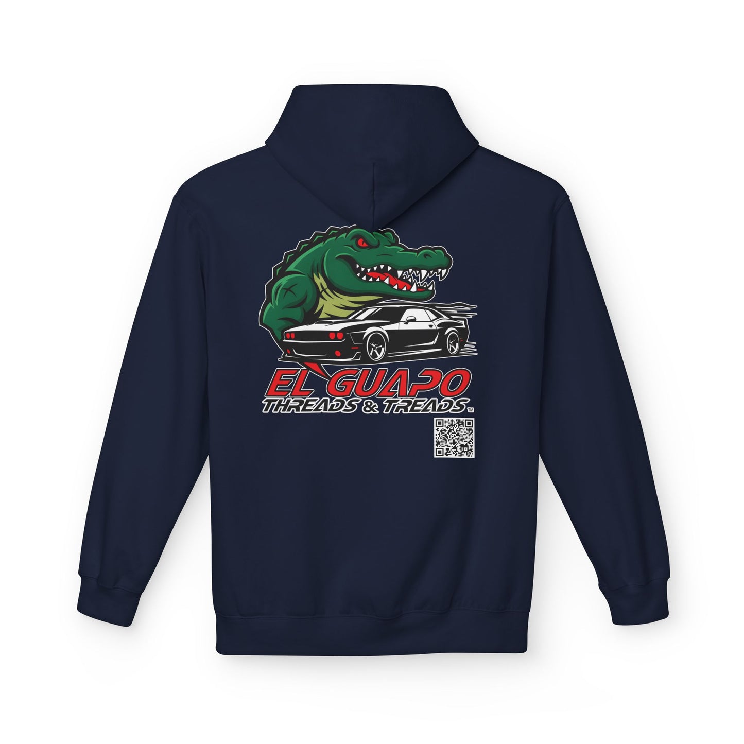Graphic Hoodie with Car Design Unisex Fleece Sweatshirt