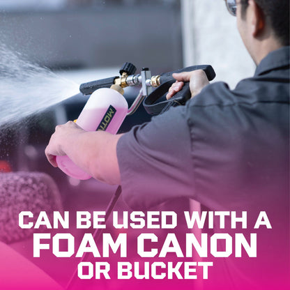 MOTIVITY Dual Foaming Wash Kit - Includes Snow and Ceramic Foaming Washes, 21-Piece Detailing Kit, and Microfiber Cleaning Cloths - Complete Auto Cleaning Set